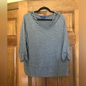 Women’s XL v neck gray sweater